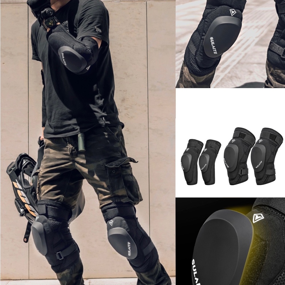 SULAITE Elbow And Knee Slider Pads Protector Motorcycle